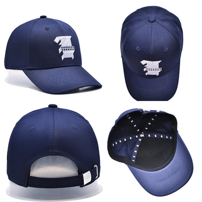 Stylish cappello da baseball a 5 pannelli in tessuto di cotone con logo ricamato e cuciture