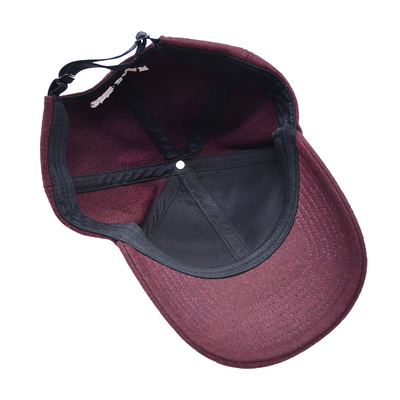 Cappuccio da baseball a 6 pannelli con chiusura regolabile e fascia di cotone