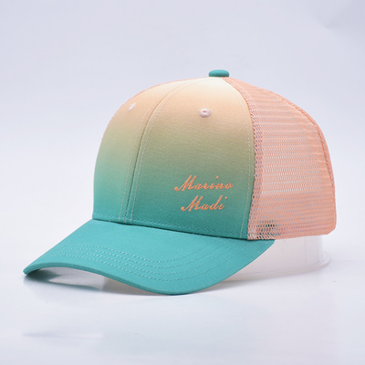 prezzo di fabbrica Sei pannelli costruiti camionista Baseball Cap Match Il colore del tessuto