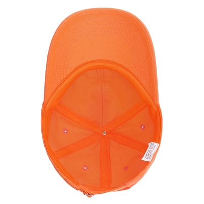 Ingrosso 6 pannelli Cappuccio da baseball a bordo curvo Cappuccio unisex Orange Sprot