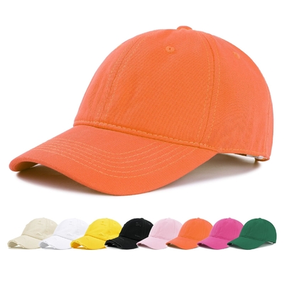 Ingrosso 6 pannelli Cappuccio da baseball a bordo curvo Cappuccio unisex Orange Sprot