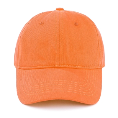 Ingrosso 6 pannelli Cappuccio da baseball a bordo curvo Cappuccio unisex Orange Sprot