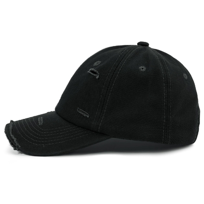 Cappello da baseball a 6 pannelli, caldo, nero, unisex