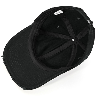 Cappello da baseball a 6 pannelli, caldo, nero, unisex