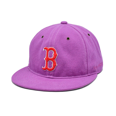 Customized Pink 6 Panel Snapback Cap con visore piatto e logo ricamato in 3D