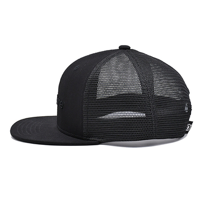 Cappuccio da camion unisex di cotone traspirante a 6 pannelli con logo ricamato ed etichetta tessuta