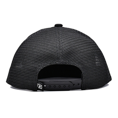 Cappuccio da camion unisex di cotone traspirante a 6 pannelli con logo ricamato ed etichetta tessuta