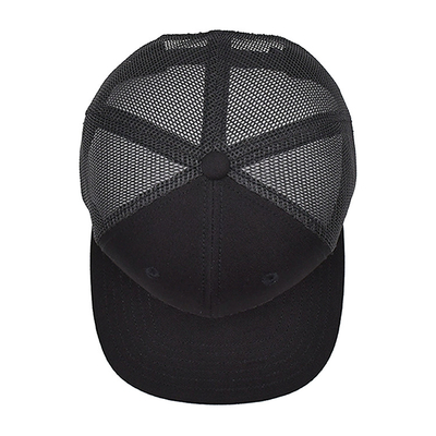 Cappuccio da camion unisex di cotone traspirante a 6 pannelli con logo ricamato ed etichetta tessuta