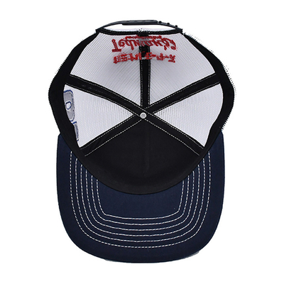 Cappuccio per camionisti a profilo costruito con Snapback di plastica e logo ricamato