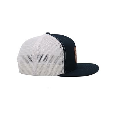 Occhiali ricamati personalizzati 6 pannello Trucker Cap con visore pre curvo
