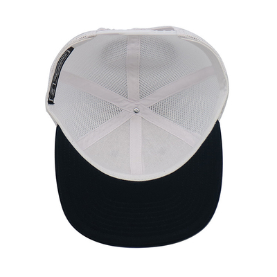 Occhiali ricamati personalizzati 6 pannello Trucker Cap con visore pre curvo