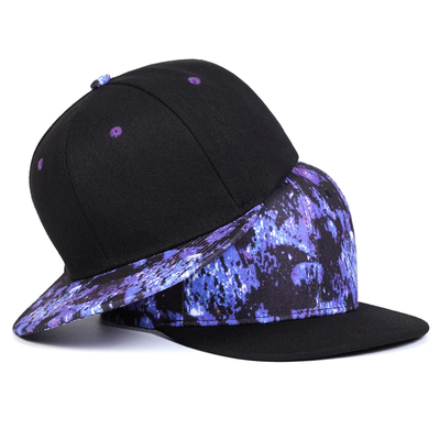 Unisex Purple Starry Sky Printing Hip-Hop Cappelli Moda Primavera Autunno Outdoor Regolabile Casual Cappelli Snapback