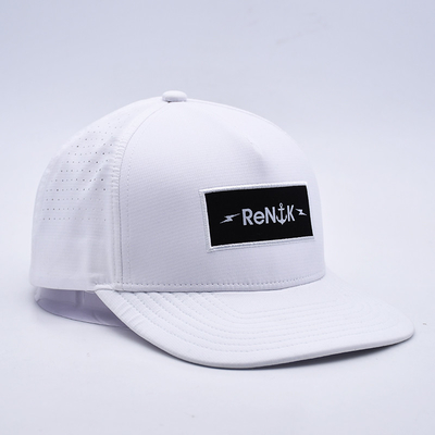 Al dettaglio 5 pannelli Flat Bill Snapback Cap Custom Oem Logo Snapback Cap Per Uomini