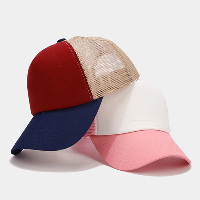 Oem di alta qualità all'ingrosso Mesh Trucker Cap 5 pannello Plain Back Trucker Cap Custom Gorras Mesh Caps