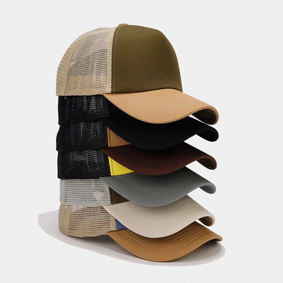 Oem di alta qualità all'ingrosso Mesh Trucker Cap 5 pannello Plain Back Trucker Cap Custom Gorras Mesh Caps