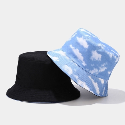 Oem 100% di cotone Cappello da secchio inversibile da balde da spiaggia di alta qualità Cappelli da pescatore a doppia faccia personalizzati