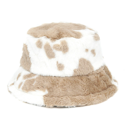 Donne all'aria aperta Inverno caldo Pelliccia Fallace Cappello Bottone Pelliccio Soft Velvet Pelliccio Pescatore Cappelli Ragazza Moda Panama