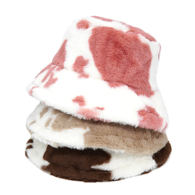 Donne all'aria aperta Inverno caldo Pelliccia Fallace Cappello Bottone Pelliccio Soft Velvet Pelliccio Pescatore Cappelli Ragazza Moda Panama
