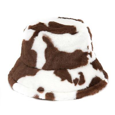 Donne all'aria aperta Inverno caldo Pelliccia Fallace Cappello Bottone Pelliccio Soft Velvet Pelliccio Pescatore Cappelli Ragazza Moda Panama