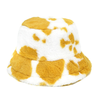 Donne all'aria aperta Inverno caldo Pelliccia Fallace Cappello Bottone Pelliccio Soft Velvet Pelliccio Pescatore Cappelli Ragazza Moda Panama