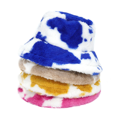 Donne all'aria aperta Inverno caldo Pelliccia Fallace Cappello Bottone Pelliccio Soft Velvet Pelliccio Pescatore Cappelli Ragazza Moda Panama