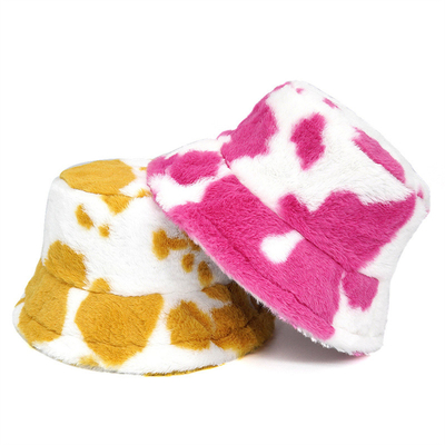 Donne all'aria aperta Inverno caldo Pelliccia Fallace Cappello Bottone Pelliccio Soft Velvet Pelliccio Pescatore Cappelli Ragazza Moda Panama