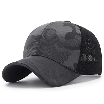 Cappello da camionista uomo di alta qualità Produttore all'ingrosso Camo Camuffamento Cappuccio a maglia curva