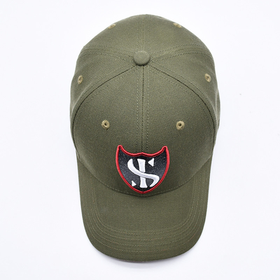Custom Gorras Sport Fornitore 6 pannelli Verde Baseball Cap Alta Qualità 3d ricamo Baseball Cap