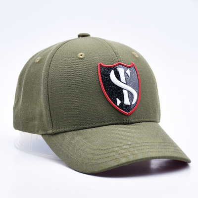 Custom Gorras Sport Fornitore 6 pannelli Verde Baseball Cap Alta Qualità 3d ricamo Baseball Cap