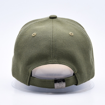 Custom Gorras Sport Fornitore 6 pannelli Verde Baseball Cap Alta Qualità 3d ricamo Baseball Cap