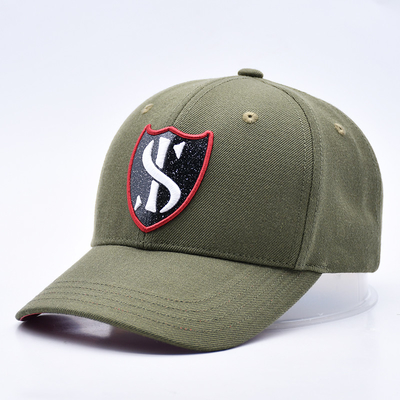 Custom Gorras Sport Fornitore 6 pannelli Verde Baseball Cap Alta Qualità 3d ricamo Baseball Cap