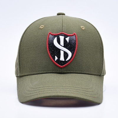 Custom Gorras Sport Fornitore 6 pannelli Verde Baseball Cap Alta Qualità 3d ricamo Baseball Cap