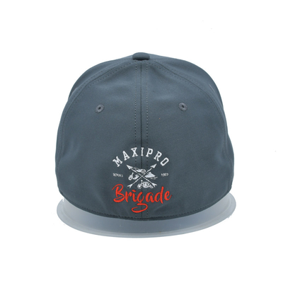 Oem all'ingrosso 6 pannelli grigio cappelli da baseball flessibili cappello da baseball personalizzato chiuso schiena montata gorras