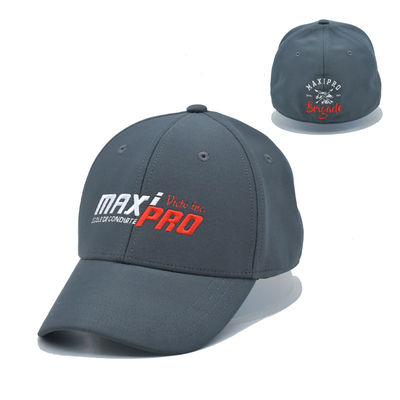 Oem all'ingrosso 6 pannelli grigio cappelli da baseball flessibili cappello da baseball personalizzato chiuso schiena montata gorras