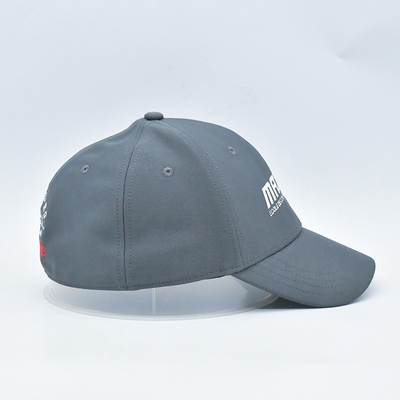Oem all'ingrosso 6 pannelli grigio cappelli da baseball flessibili cappello da baseball personalizzato chiuso schiena montata gorras