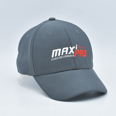 Oem all'ingrosso 6 pannelli grigio cappelli da baseball flessibili cappello da baseball personalizzato chiuso schiena montata gorras