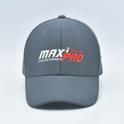 Oem all'ingrosso 6 pannelli grigio cappelli da baseball flessibili cappello da baseball personalizzato chiuso schiena montata gorras