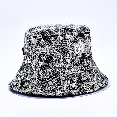 Cappelli da secchio stampati in sublimazione personalizzati su tutto il modello di cappello da secchio stampato logo ricamato per donne