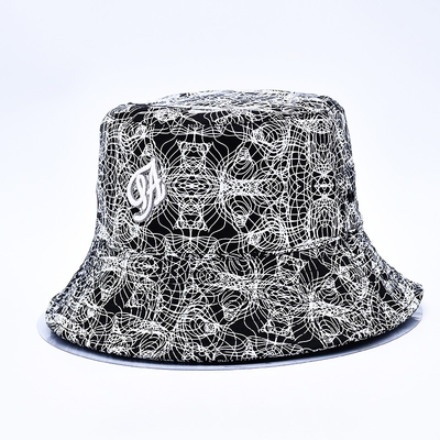 Cappelli da secchio stampati in sublimazione personalizzati su tutto il modello di cappello da secchio stampato logo ricamato per donne