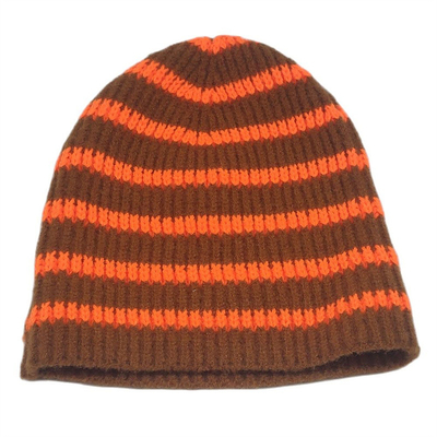 Bambini cappello a righe a maglia corto cappelli invernali per ragazzi ragazze cappello caldo a polsini