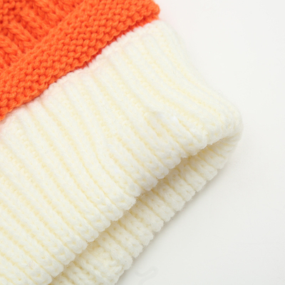 Cappello invernale autunno abbinamento cappelli a maglia Skully trendy caldo con pompom pelliccia pom pom pom per donne doppio colore cappello moda