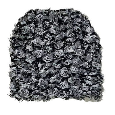 2024 Nuovo Hip Hop Balaclava Cappucci a maglia in difficoltà Maschera Donna Camouflage Esterno Vello Fuzzy Ski Balaclava Beanie Donne Uomini Cappello