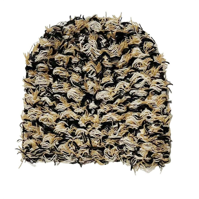 2024 Nuovo Hip Hop Balaclava Cappucci a maglia in difficoltà Maschera Donna Camouflage Esterno Vello Fuzzy Ski Balaclava Beanie Donne Uomini Cappello