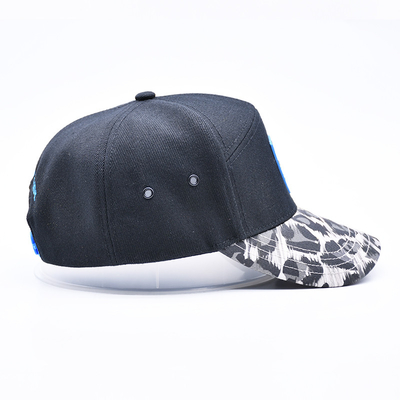 Produttore all'ingrosso di cappelli da baseball con patch di gomma con logo personalizzato ricamato a 7 pannelli