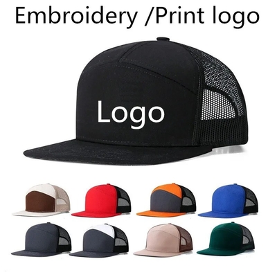 Logo personalizzato 7 pannelli Cap Wholesale Mesh Trucker Cap