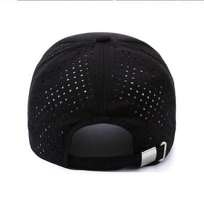 Logo personalizzato Laser Cut Hole Baseball Cap Perforato Cappuccio Sportivo Impermeabile