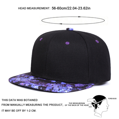 Stellato di alta qualità Stampatura del cielo Snapback Cappello Logo personalizzato Disegno Flat Bill Cappelli 6 pannelli Snapback Cap