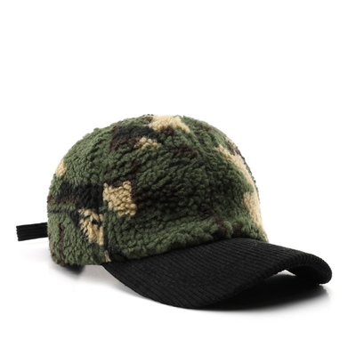 Autunno Inverno Uomini E Donne Caldo Spesso Camuffamento Corduroy Baseball Cap Custom Adulto Inverno Lana Moda Baseball Caps Caps