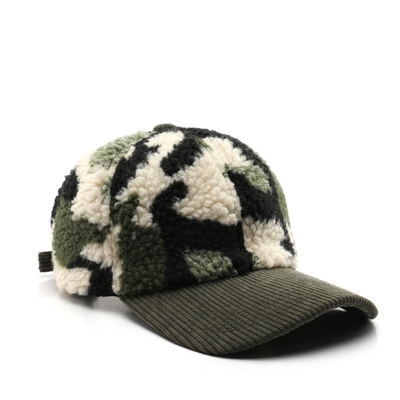 Autunno Inverno Uomini E Donne Caldo Spesso Camuffamento Corduroy Baseball Cap Custom Adulto Inverno Lana Moda Baseball Caps Caps