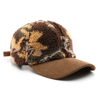 Autunno Inverno Uomini E Donne Caldo Spesso Camuffamento Corduroy Baseball Cap Custom Adulto Inverno Lana Moda Baseball Caps Caps